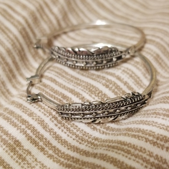 Lucky Brand Jewelry - Lucky brand feather hoops Lucky Brand Jewelry - Lucky brand feather hoops